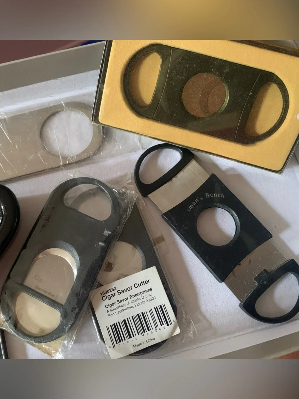 BUNDLE (4) Cigar Cutter Set - Bottle Opener & Las Vegas Ashtray Included!